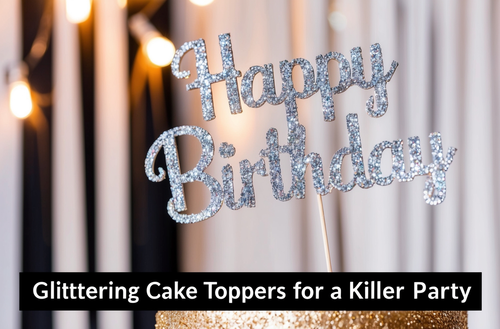 Have A Killer Birthday Cake Topper Glitter