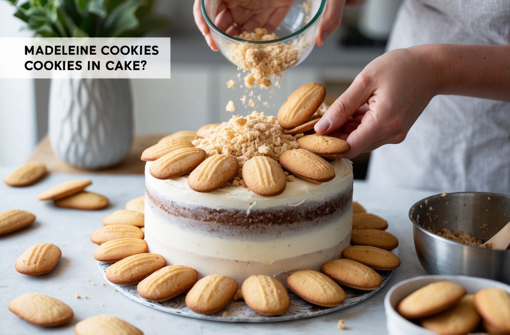How To Incorporate Madeleine Cookies Into Cake